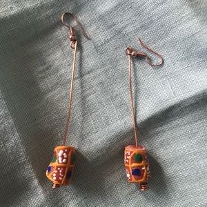 Handmade African Glass beaded earrings!